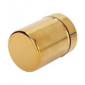 Shaker à sucre, shaker à poudre à visser sur le dessus en maille fine dorée facile à nettoyer, résistant à la rouille pour la