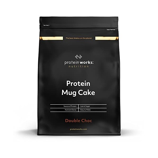 THE PROTEIN WORKS Mug Cake, Snack Protéiné, Fondant au Chocolat, 500g