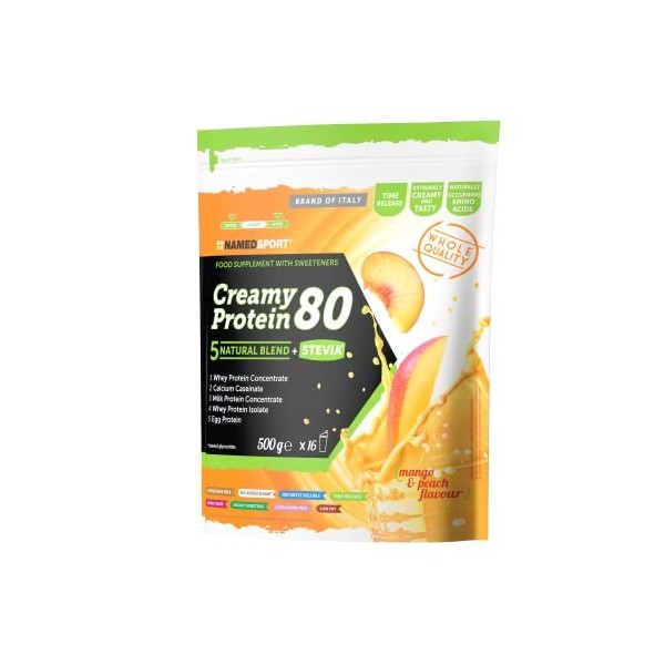 Creamy Protein 80 Mango & Peach 500 g - Blend exclusif à base de 5 sources naturelles de protéines à différentes vitesses da