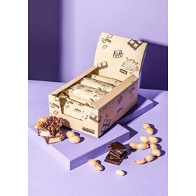 KoRo - Barre protéinée Erna cacahuètes-chocolat noir 12 x 60 g