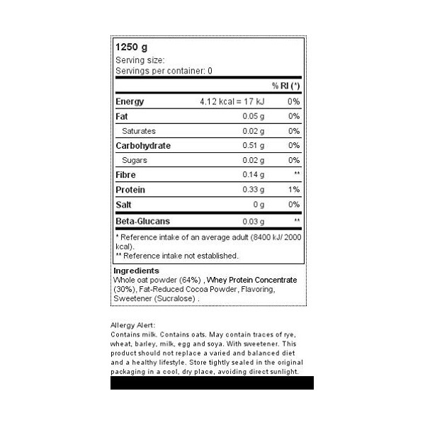 Prozis Avoine Complète Instantanée et Whey 1250 g Chocolat