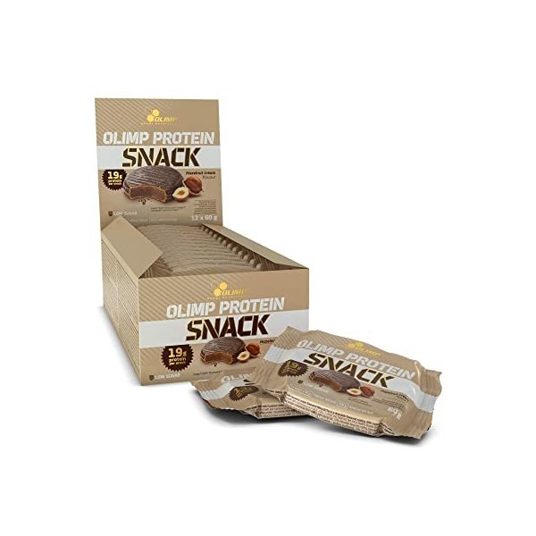 Olimp Sport Nutrition Protein Snack, Crème de Noisette, 12 x 60 g, 12 Unités