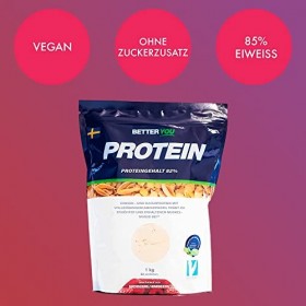 Better You Protéines de pois et davoine 1 kg Fraise/Framboise - Renforcement musculaire - Post-entraînement - Concentration 