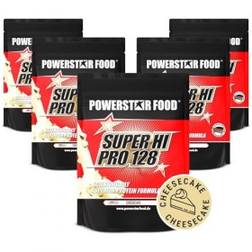 Powerstar Super HI Pro 128 Poudre de protéines au fromage multi-composants 5 x 1000 g Valeur biologique maximale Poudre de pr