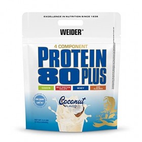 WEIDER Protein 80 Plus protéine en poudre, Coco, faible teneur en glucides, mélange de lactosérum de caséine multi-composants