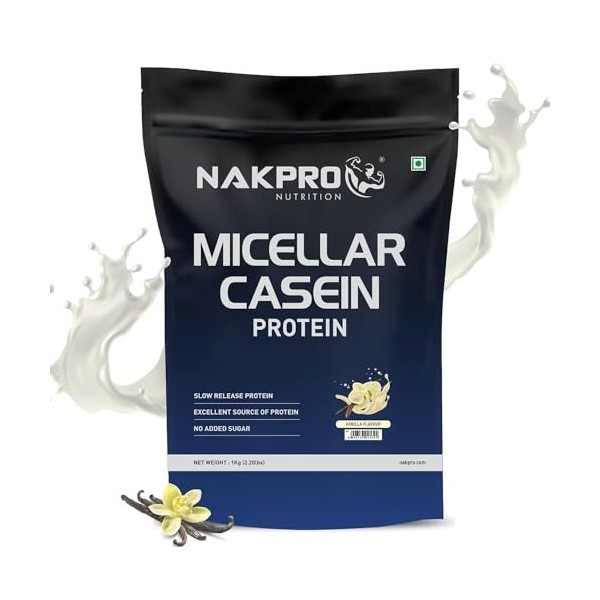 Green Velly 100% Micellar Casein Protein Supplement |25g Protein, 9.91g EAAs, 4.83g BCAAs| Slow Absorbing Micellar Casein Pro