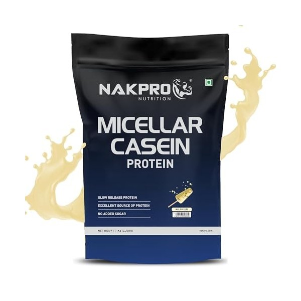 Green Velly 100% Micellar Casein Protein Supplement | 24g Protein, 9.5g EAAs, 4.63g BCAA | Slow Absorbing Micellar Casein Pro