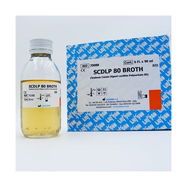 SCDLP 80 BROTH Soybean Casein Digest Lecithin Polysorbate 80 Medium - 6 flacons