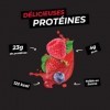 Ozers Protéine Végétale Fruits Rouges / 4 sources : Pois, Fève, Riz, Courge / 78% de protéines / 4g BCAA/Faible en sucre/Text