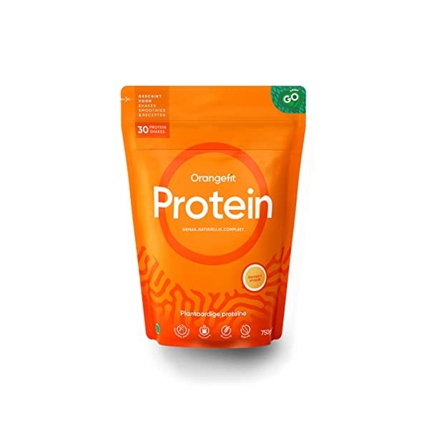 Orangefit Vegan Protein Banane – 750 g – Poudre protéinée de haute qualité avec protéines de pois – Sans gluten, naturel et r