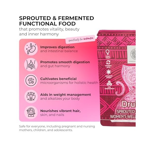 ANCESTRAL SUPERFOODS: Vegan Superfood Powder for Women, Gluten-Free Fibre Supplement for Gut Health, Organic Powder for Energ