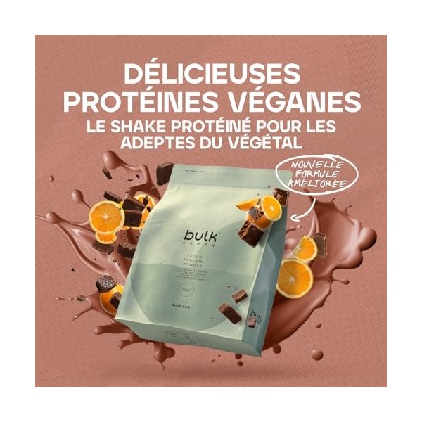 Bulk Vegan Protein Powder, Chocolate Orange, 2.5 kg, New & Improved Formula