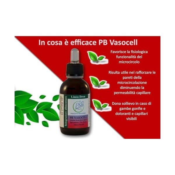 PB VASOCELL gouttes supplément pour contrecarrer les problèmes de jambes gonflées et douloureuses. 100% NATUREL à base de pla