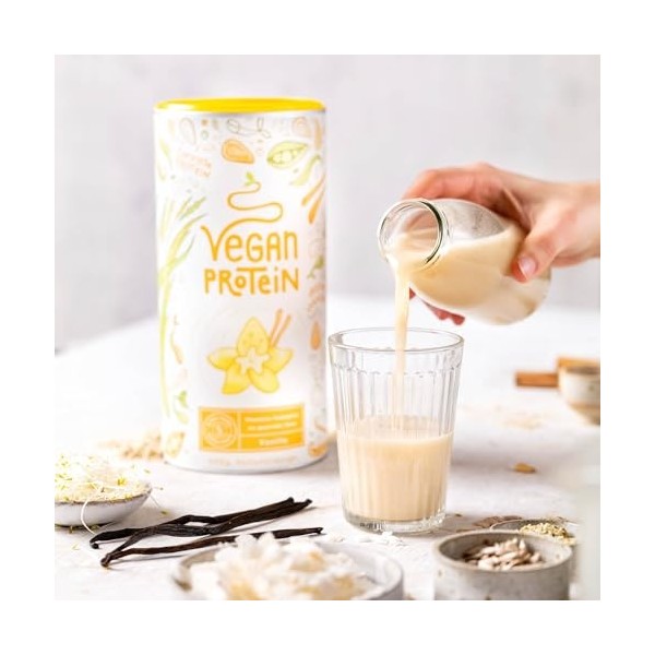 Vegan Protein Shake Vanille - Protéine végétale de soja, riz, pois, graines de lin, amarante, tournesol, pépins de courge - 6