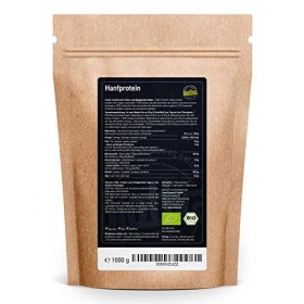 Protéine de chanvre Poudre bio 2kg 2x1kg - Poudre de protéines de chanvre - Pack avantage - Qualité crudité de culture autr