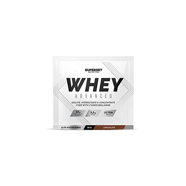 Superset Nutrition | Echantillon 100% Whey Proteine Advanced 30g | Whey protéine | La meilleure Whey