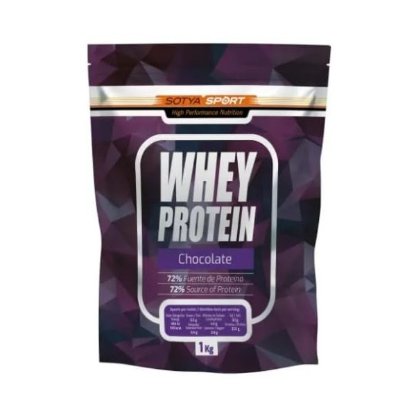 Proteina Whey de suero de leche chocolate Doypack 1 kg Sotya