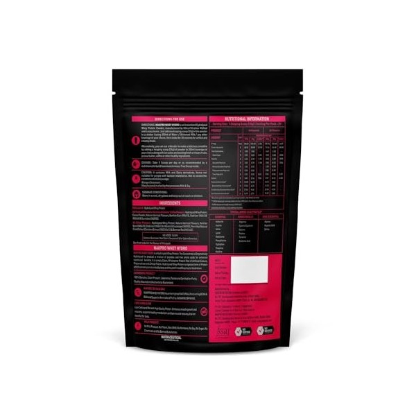 Green Velly HYDRO Whey Protein Hydrolyzed | 24.89g Protein, 5.45g BCAA | Easy Mixing, Low Carbs, Easy Digesting Whey Protein 