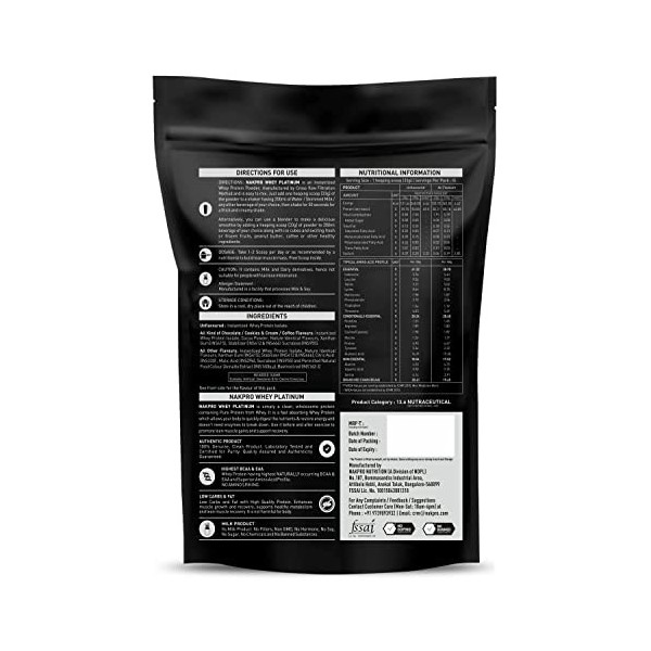 Green Velly PLATINUM 100% Whey Protein Isolate | 29.70g Protein, 6.80g BCAA | Easy Mixing, Unflavour, 500 g 