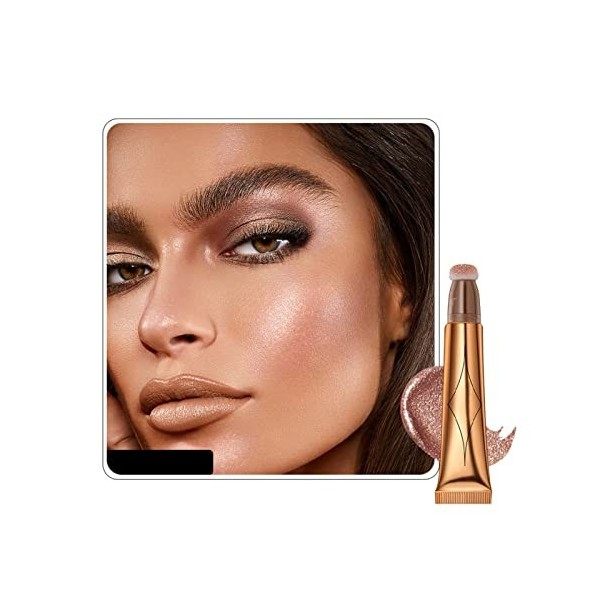 Ofanyia Highlighter Beauty Wand, Liquid Face Highlighter Stick with Cushion Applicator, Cruelty-free Silky Smooth Blendable H