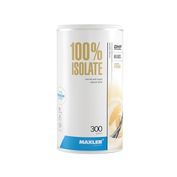 Maxler 100 % Isolate Protéines en poudre – Isolate de petit-lait au goût naturel issu de lélevage – Whey Protein Isolate – F