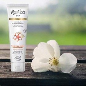 Marilou Bio - Gamme Monoï - Gommage Corps Nourrisant à LHuile de Monoï de Tahiti - Tube de 150 ml - pour une Peau Toujours e