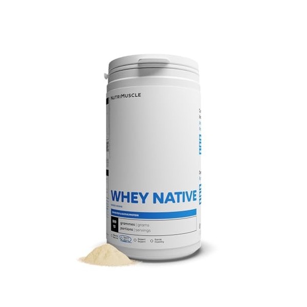 Whey Native 100% Pure | Protéine en Poudre • Faible en Lactose • 80% de Protéines • Prise de Muscle • Musculation & Fitness |