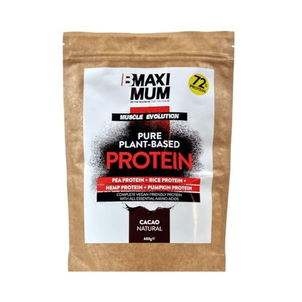 Muscle Evolution Pure Plant-Based Protein - Saveur naturelle de cacao - 600 g