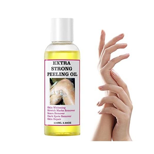 JINGLING Huile Peeling pour Le Corps,Huile de Peeling Jaune sûre Extra-Forte | Huile de Soin pour Le Corps Contre Les vergetu