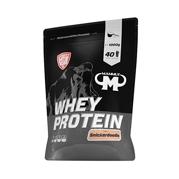 Mammut Nutrition Whey Protein, Biscuit vanille et cannelle, petit-lait, protéines, shake de protéines, 1000 g