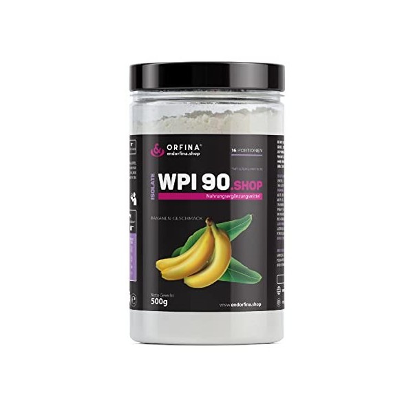 &ORFINA Whey Isolate Protéines en poudre 500 g | Whey 90 % | Poudre de protéines pauvre en matières grasses et en sucre | Sav