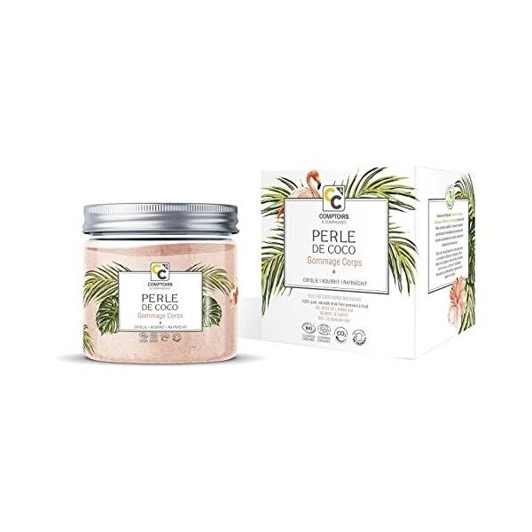 COMPTOIRS ET COMPAGNIES - Gommage Corps - Exfolie, Nourrit et Hydrate la Peau - Perle de Coco - Certifié Cosmos Organic - 200