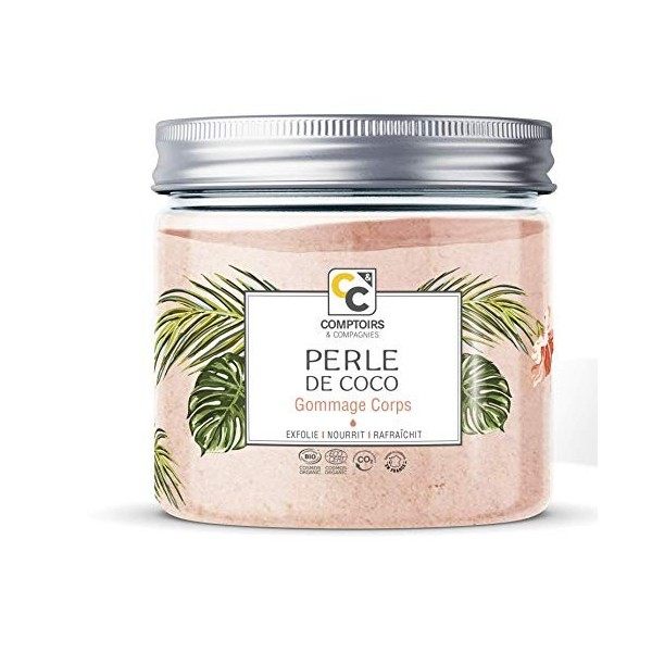 COMPTOIRS ET COMPAGNIES - Gommage Corps - Exfolie, Nourrit et Hydrate la Peau - Perle de Coco - Certifié Cosmos Organic - 200