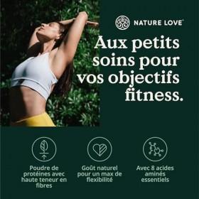 NATURE LOVE® Protéines Bio Véganes Neutre en poudre - 1 000 g - issues de pépins de courge et graines de tournesol - 8 acides