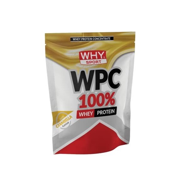 WHY SPORT WPC 100% WHEY - Protéines Whey - Protéines en poudre pour la masse musculaire - Sans gluten - Goût Donut - 1 Kg