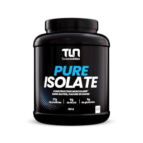 PURE ISOLATE | Isolat de Protéines en Poudre | Jusqu’à 90% de Protéines | Riche en BCAA et Glutamine | Proteine Musculation R