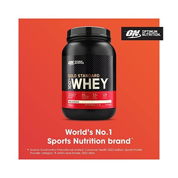 Optimum Nutrition Gold Standard 100% Whey, Poudre de Protéines pour la Construction et la Récupération Musculaire, avec Gluta