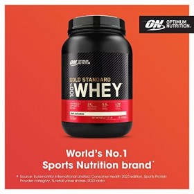 Optimum Nutrition Gold Standard 100% Whey, Poudre de Protéines pour la Construction et la Récupération Musculaire, avec Gluta