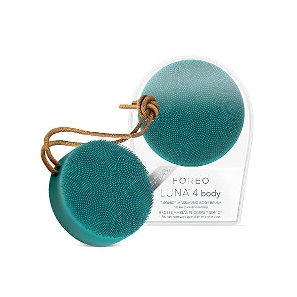 FOREO LUNA 4 Evergreen - Brosse Massante Corps - Nettoyant et exfoliant corps - Gommage exfoliant corps - Drainage lymphatiqu