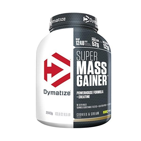 Dymatize Super Mass Gainer Cookies & Cream 2,9 kg - Poudre Weight-Gainer + Glucides BCAA et Caséine