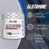 EHPlabs L Glutamine Powder Amino Acids - L-Glutamine Supplement for Gut Health 500g Improves Muscle Recovery, Focus & Conce