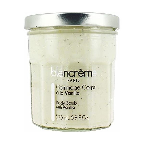 Blancrème Gommage Corps Vanille de Tahiti, Tonka et Beurre de Karité 175ml - Body Scrub 95 % dingrédients dorigine naturell