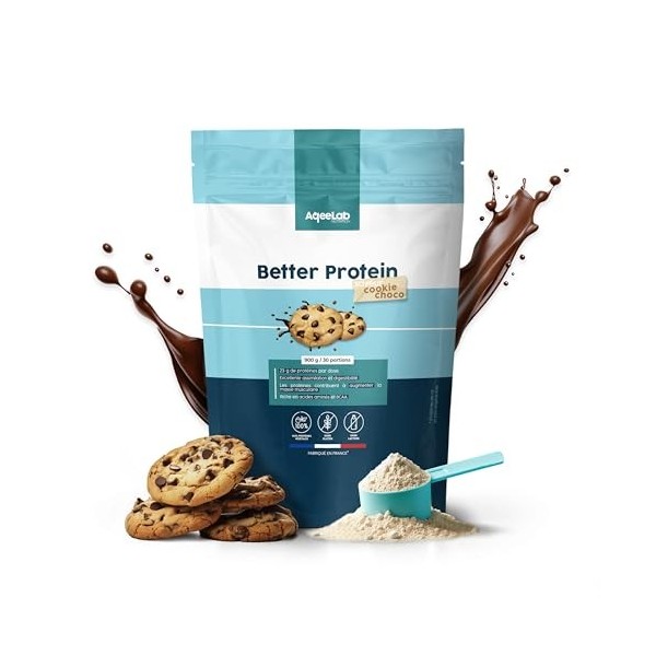 Better Protein • Cookie 900 g • Végétales : assimilation & digestion maximales • Mieux que de la whey • Testée en labo indépe