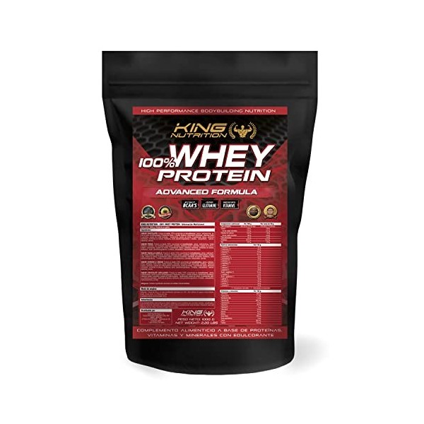 100 % Whey Protein King Nutrition Protéine 80 % citron, 1 kg 