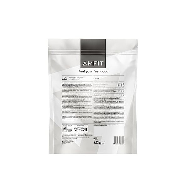 Marque Amazon - Amfit Nutrition TOTAL, poudre de protéine de lactosérum, saveur de lait frappé à la fraise, 75 portions, 2.27