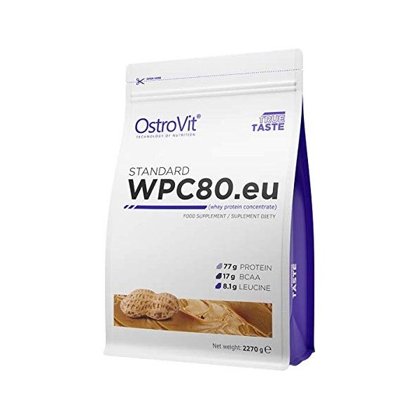 Ostrovit Whey Protein WPC 80 Proteine de Lait en Poudre 2270g Beurre Darachide