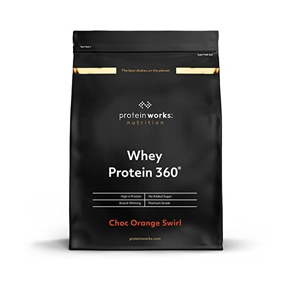 Protéine Whey 360 en poudre | Caramel Salé | Sans sucre ajouté et à faible teneur en matières grasses | Mélange de protéines 