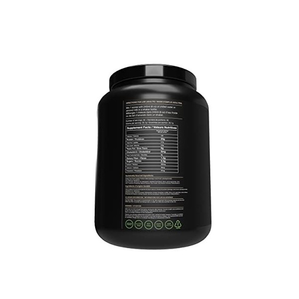 Blessed Plant Based Vegan Protein Powder - 23g of Pea Protein Isolate, Low Carbs, Non Dairy, Gluten Free, Soy Free, No Sugar 