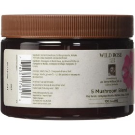 Wild Rose Mélange De 5 Champignons À La En Poudre 100G