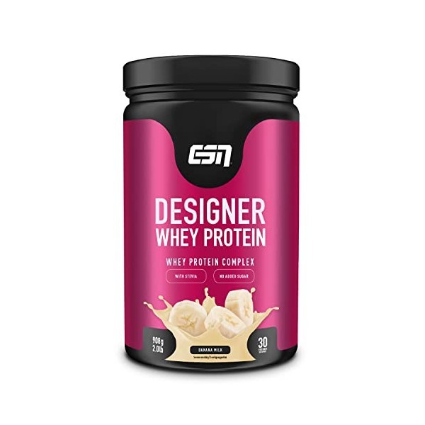 ESN Designer Whey Protein - instantané et idéal pour les shakes, le fromage blanc, le porridge, le yaourt ou les crêpes - 908...
